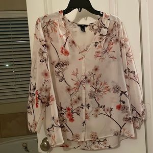 H&M Long Sleeve Floral Blouse